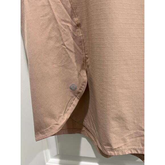 Lululemon Lightweight Stretch Run Short Sleeve Shirt in Tan Sz 4 - Picture 3 of 7